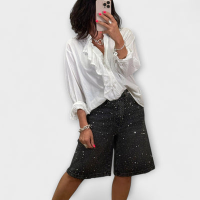 Amaris - Bermuda curts amb decoracions de strass