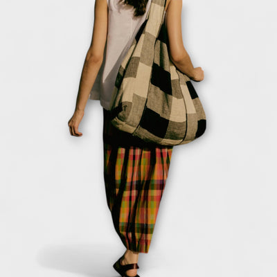 Emilia - Falda plisada de ratlles de colors