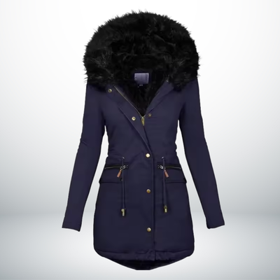 Zynro™ - Jaqueta d'hivern mitjana relaxada amb caputxa i coll suau