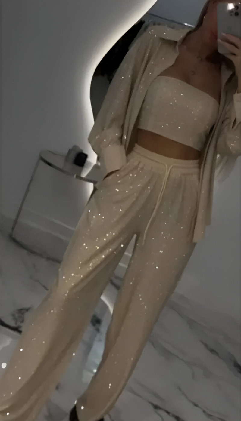 Nola™ | Conjunt de lounge de 3 peces amb brillantors moderns