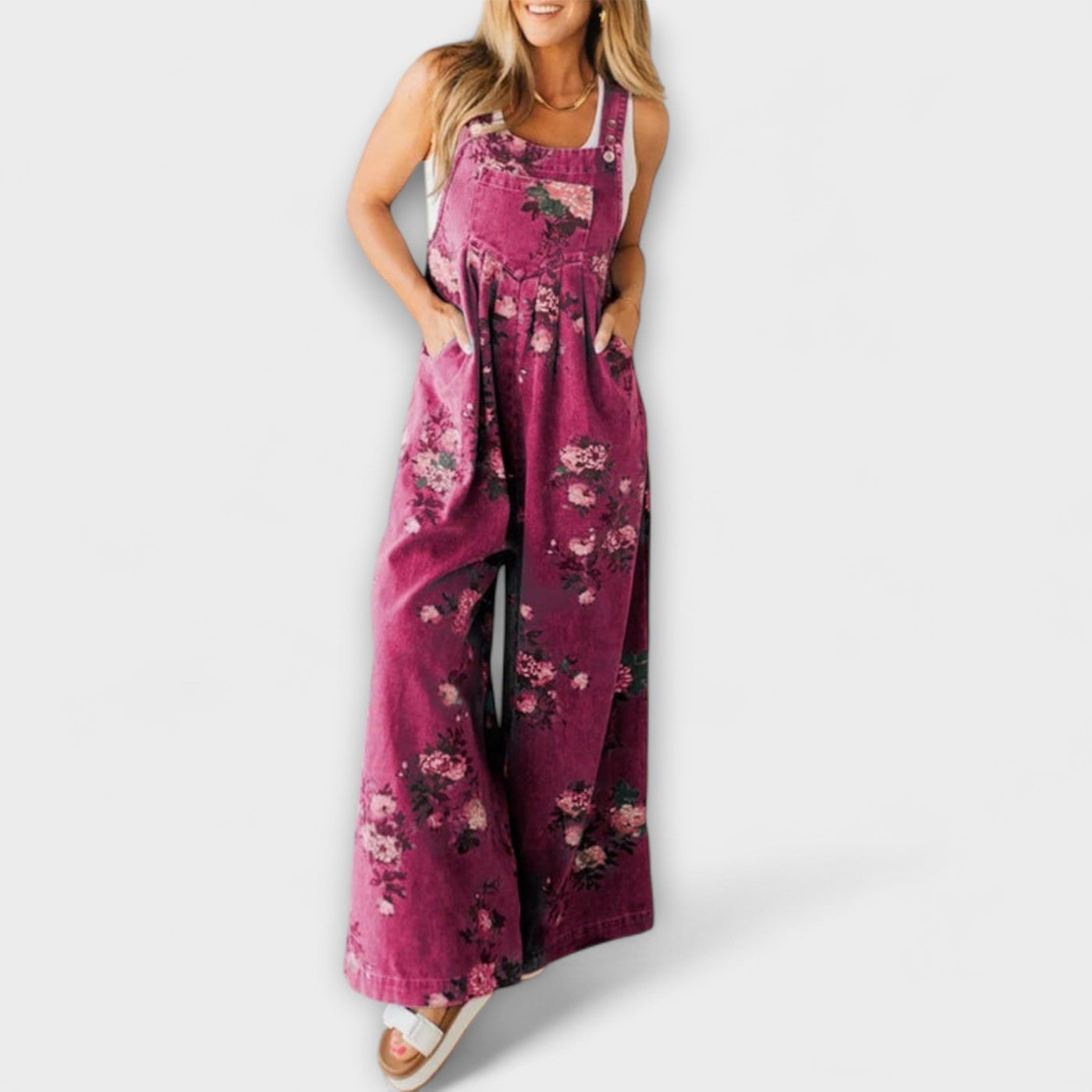 Mirona - Pantalons de tirants de denim amb un ajust relaxat