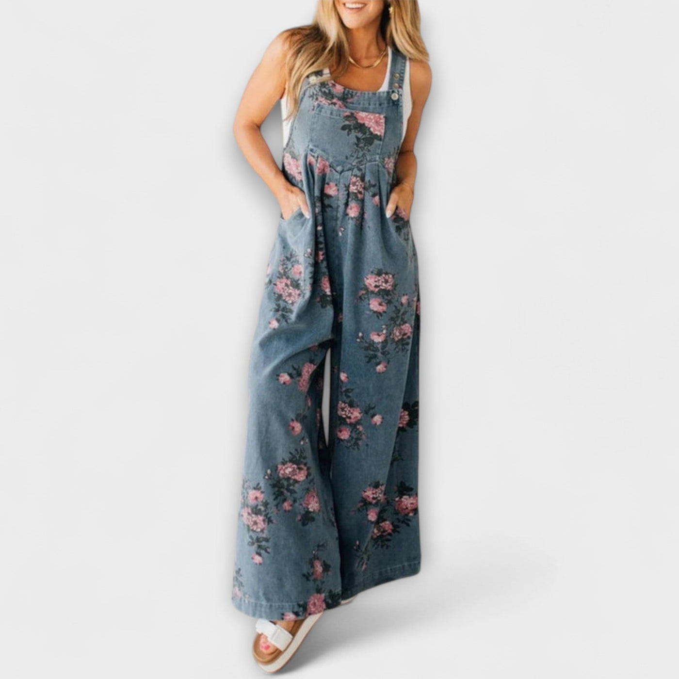 Mirona - Pantalons de tirants de denim amb un ajust relaxat