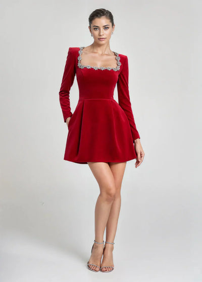 Willow™ | Vestit Mini de Velour