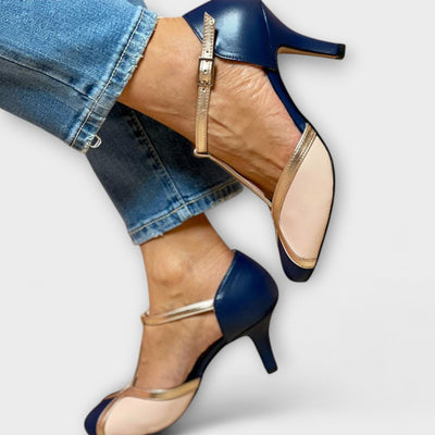 Alessia – Elegància T-Strap Bicolor