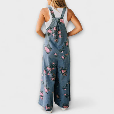 Bethany - Roba de treball de denim amb estampat floral