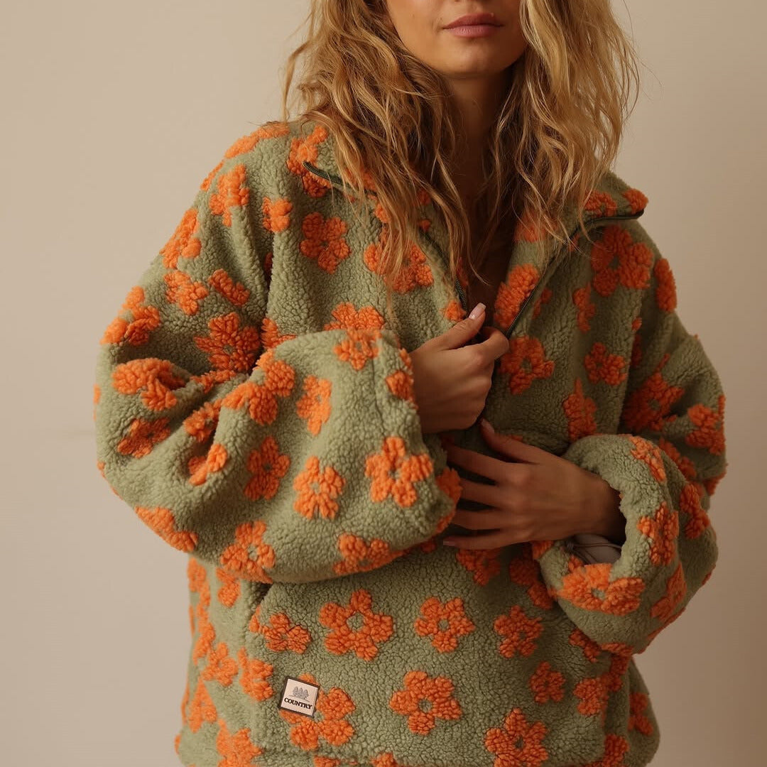 Vellina™ - Pullover de Fleece Floral