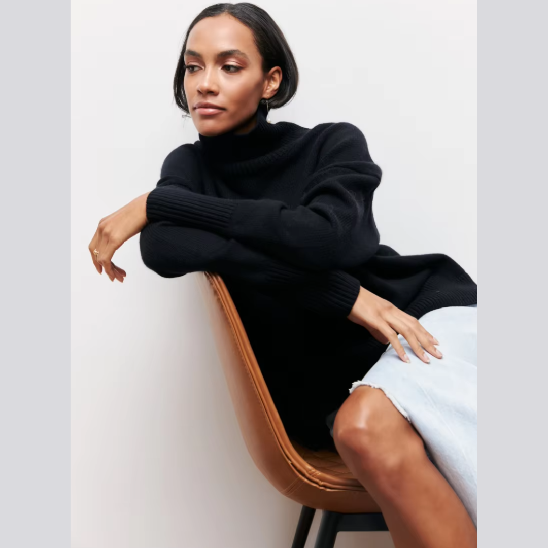 Avery | Suèter de coll alt acollidor