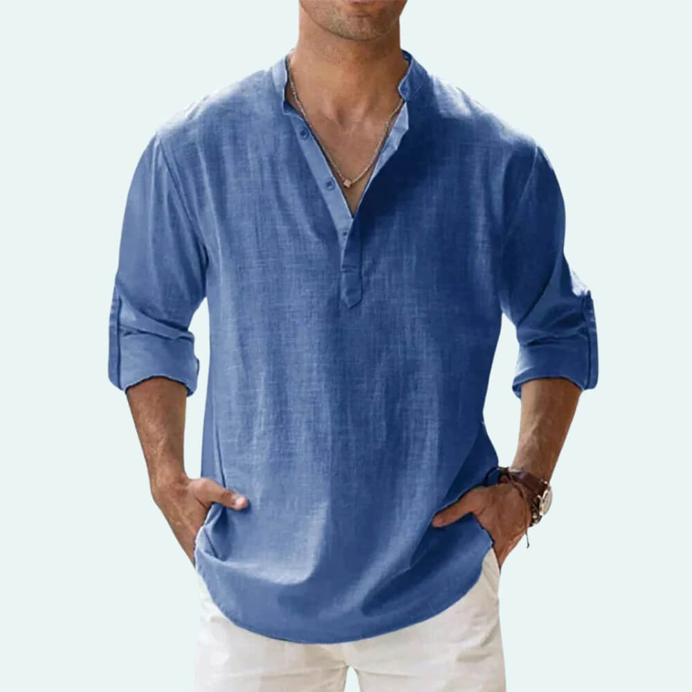 Camisa d'estiu per a homes – Camisa lleugera de temps lliure per a un look d'estiu estilós