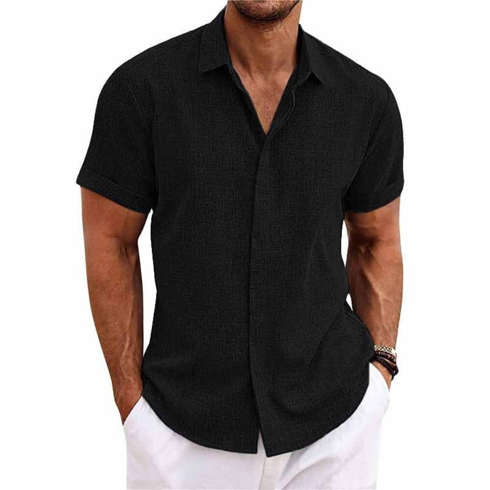 Camisa Elegant per a Home de Manga Curt – Samarreta Moderna per a l'Estiu