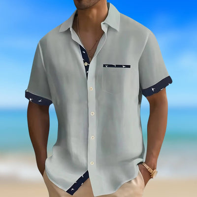 Camisa de temps lliure per a homes de màniga curta – Casual, moderna, ideal per a l'estiu i el dia a dia