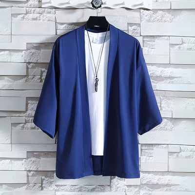 Kimono per a homes lleuger i casual – Abric d'estiu japonès en estil streetwear