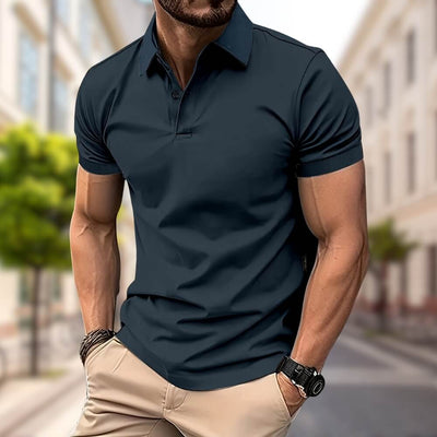 Poloshirt Home Slim Fit – Elegant Poloshirt de màniga curta per a l'oficina i el temps lliure