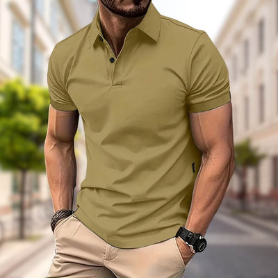 Poloshirt Home Slim Fit – Elegant Poloshirt de màniga curta per a l'oficina i el temps lliure