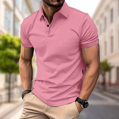 Poloshirt Home Slim Fit – Elegant Poloshirt de màniga curta per a l'oficina i el temps lliure