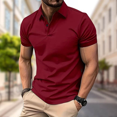 Poloshirt Home Slim Fit – Elegant Poloshirt de màniga curta per a l'oficina i el temps lliure