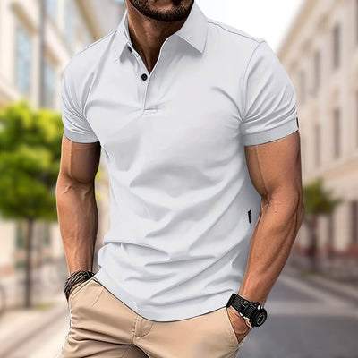 Poloshirt Home Slim Fit – Elegant Poloshirt de màniga curta per a l'oficina i el temps lliure