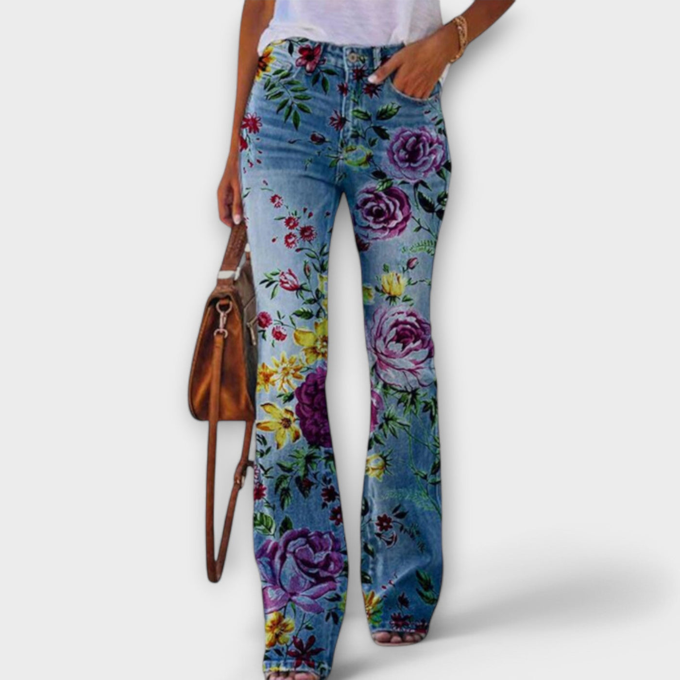 Pantalons amb flors
