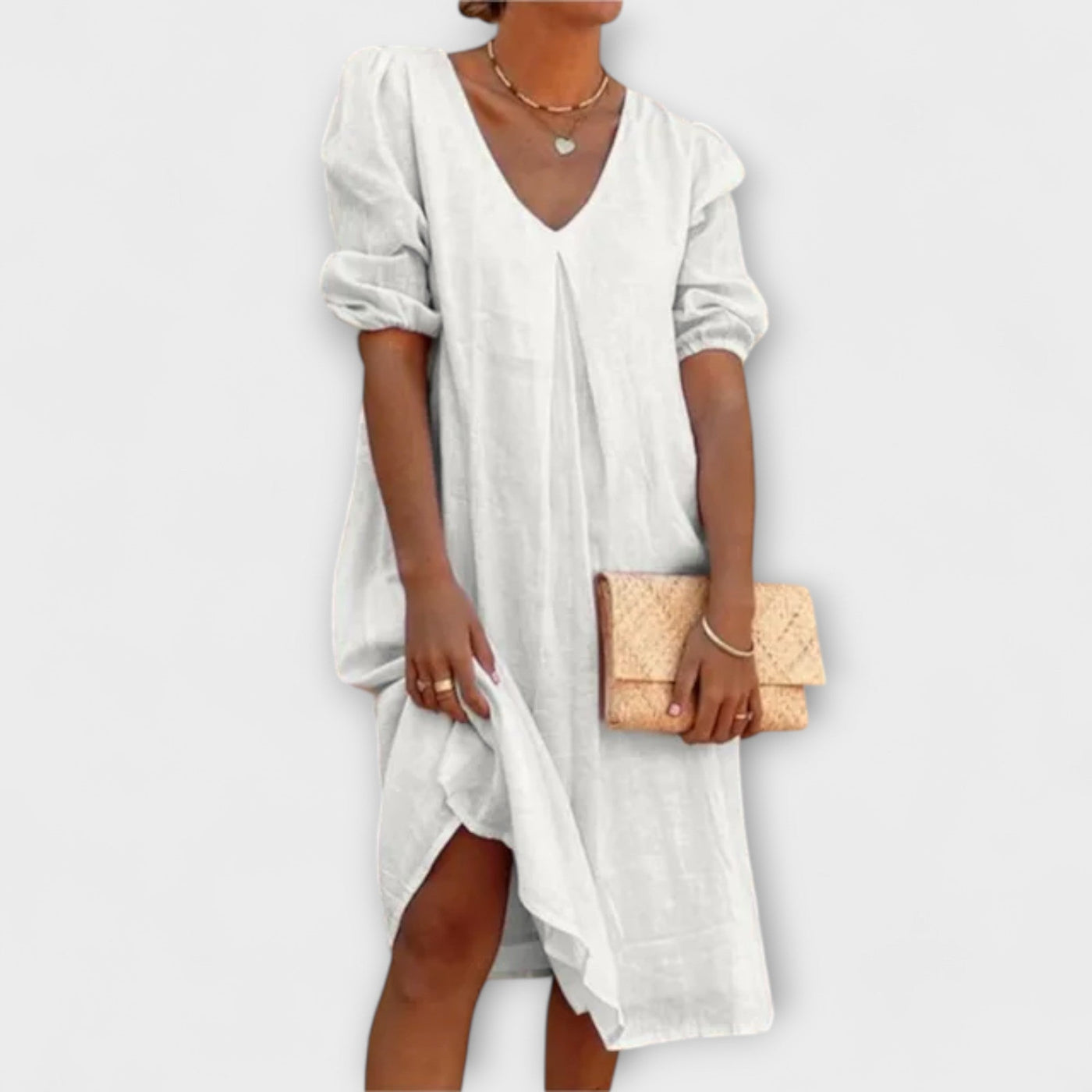 Fanny - Vestit d'estiu elegant amb detalls de ganxet