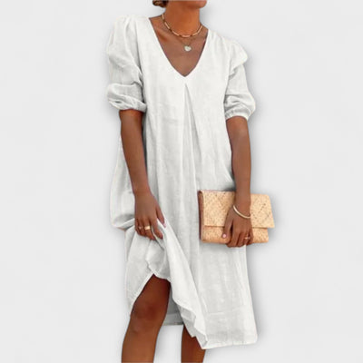 Fanny - Vestit d'estiu elegant amb detalls de ganxet