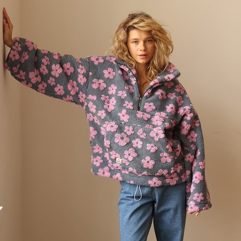 Vellina™ - Pullover de Fleece Floral