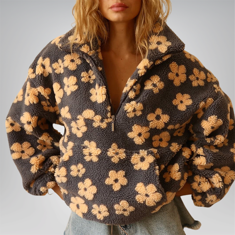 Vellina™ - Pullover de Fleece Floral