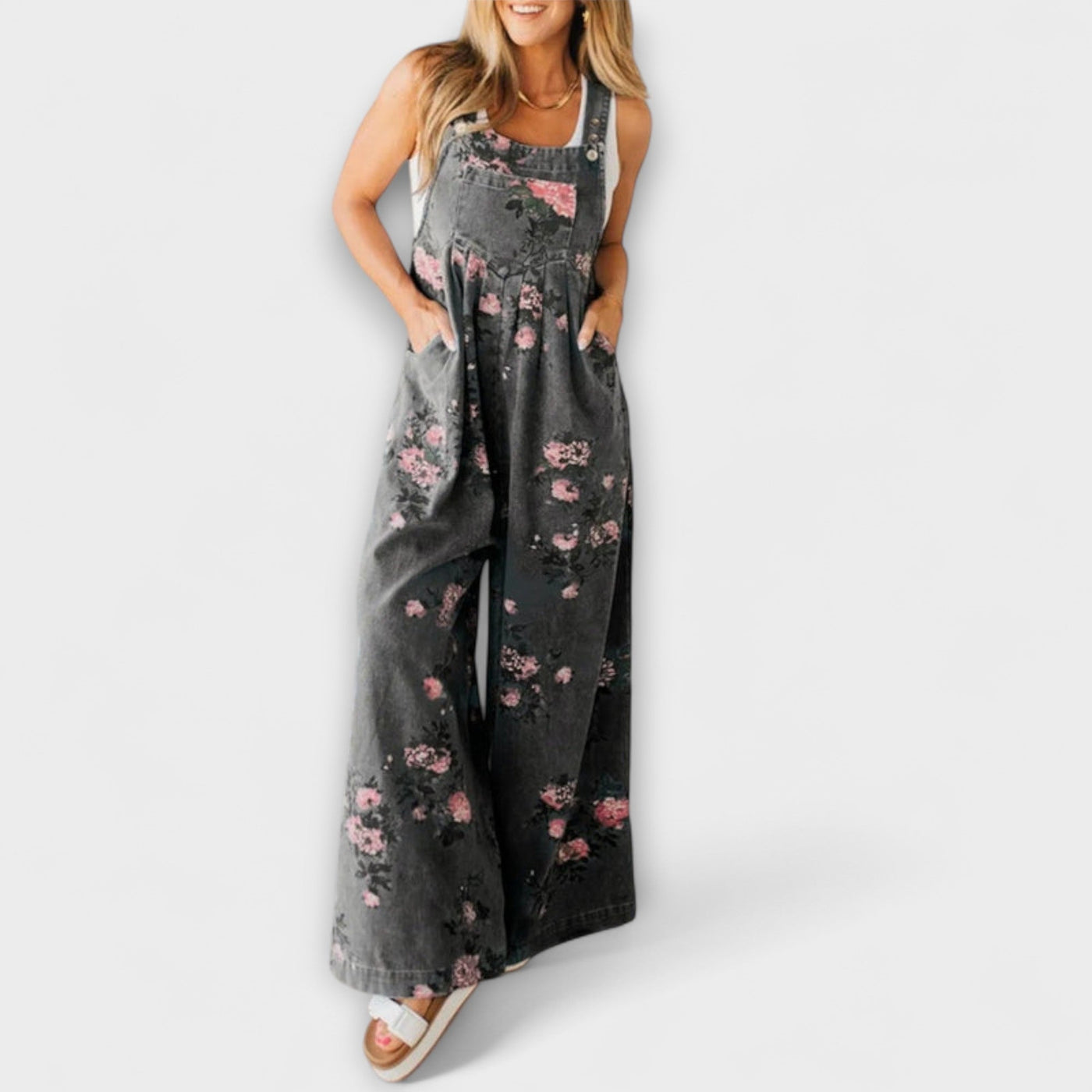 Mirona - Pantalons de tirants de denim amb un ajust relaxat