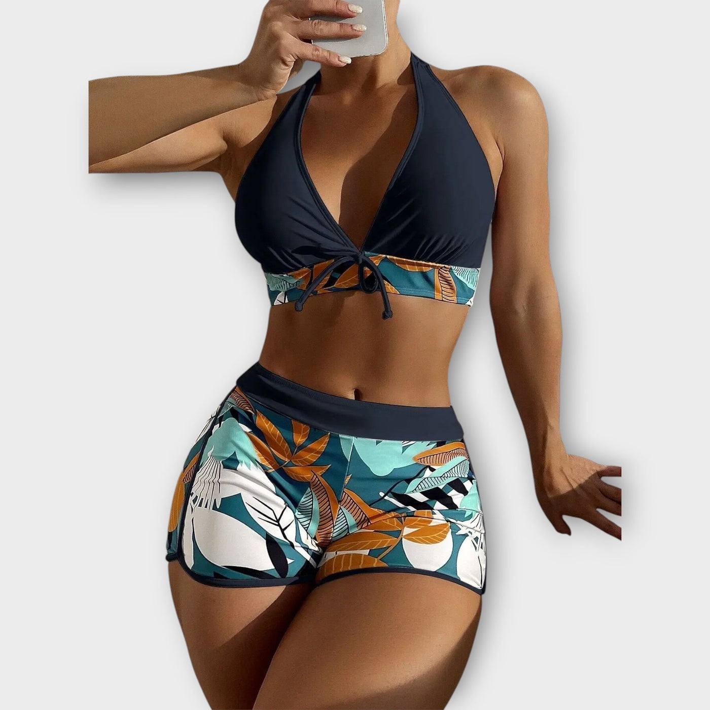 Conjunt de bikini amb sostenidor alt