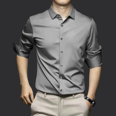 Camisa per a home sense planxa – Camisa elegant i fàcil de cuidar per a l'oficina i el temps lliure
