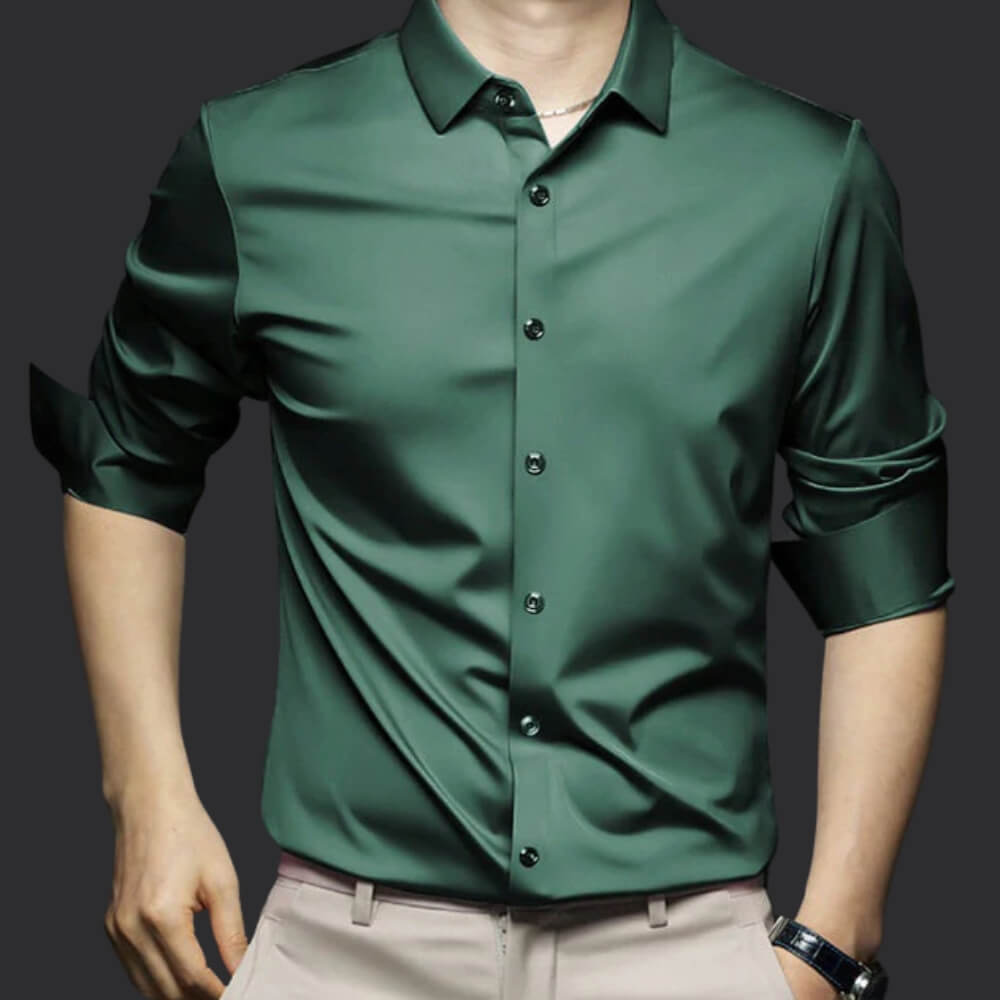 Camisa per a home sense planxa – Camisa elegant i fàcil de cuidar per a l'oficina i el temps lliure