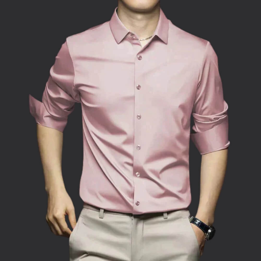 Camisa per a home sense planxa – Camisa elegant i fàcil de cuidar per a l'oficina i el temps lliure