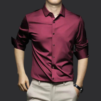 Camisa per a home sense planxa – Camisa elegant i fàcil de cuidar per a l'oficina i el temps lliure