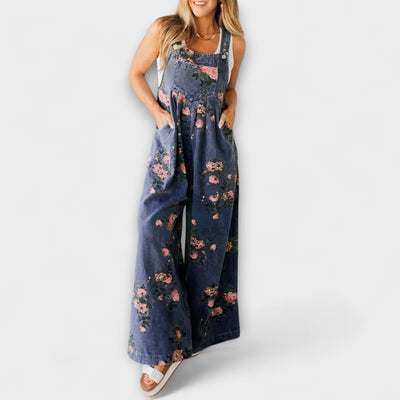 Bethany - Roba de treball de denim amb estampat floral