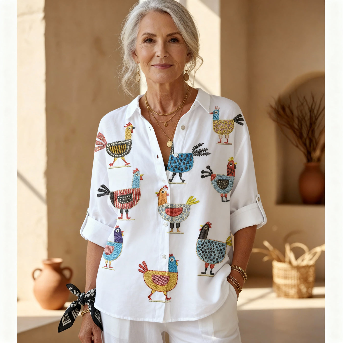 Ingrid - Samarreta de gallina travessa